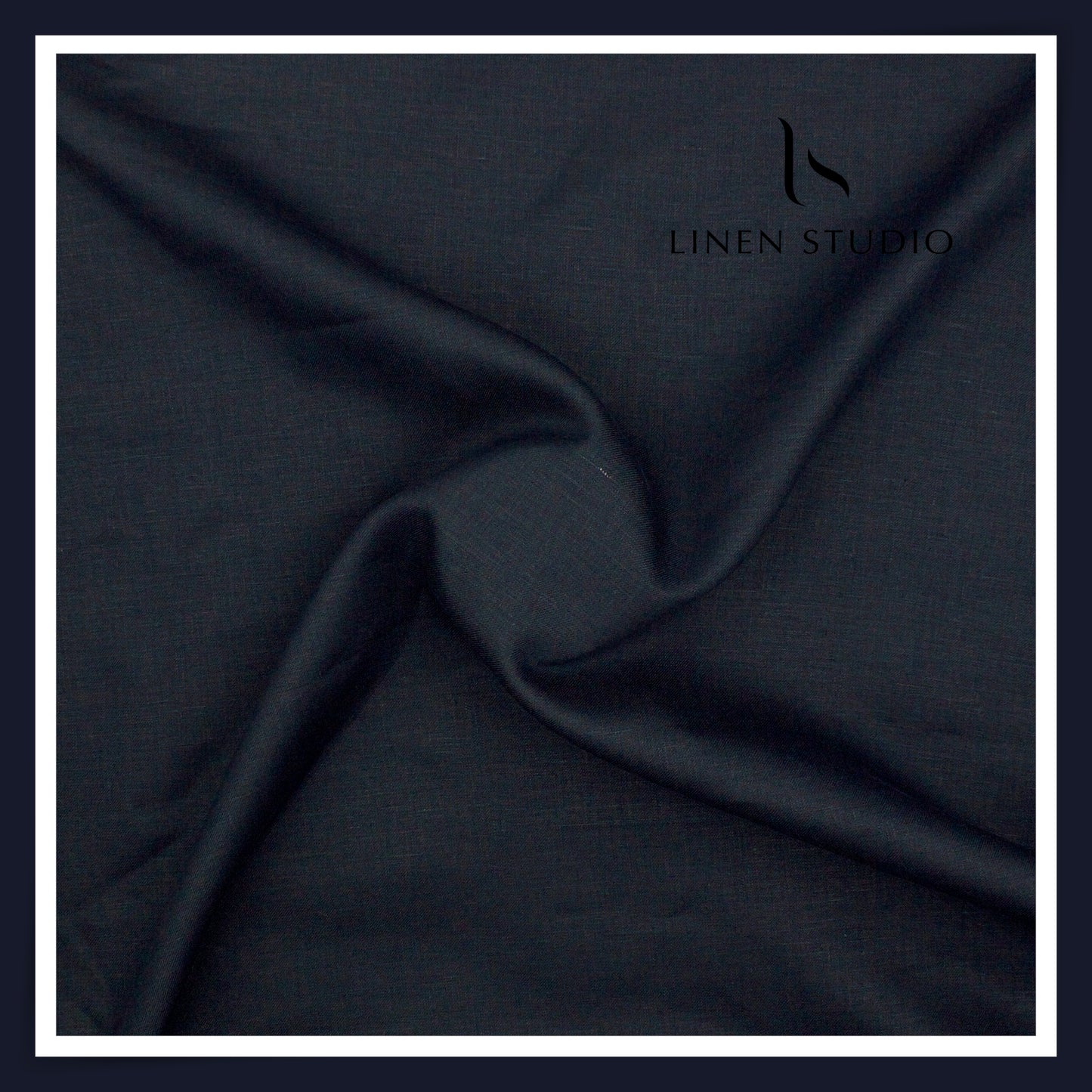 Burgoyne Pure Linen 40 Lea Suiting - Dark Navy Blue (Fastest Selling) (NEW)
