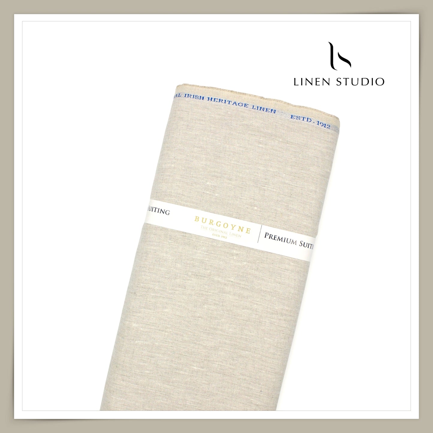 40 Lea Premium Linen Suiting by Burgoyne - Light Oatmeal (NEW)