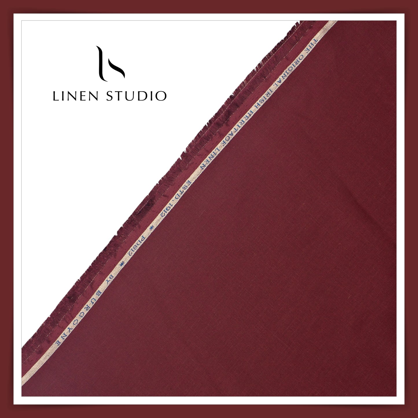 Burgoyne Premium Linen Suiting - Berry Wine (Summer Collection)