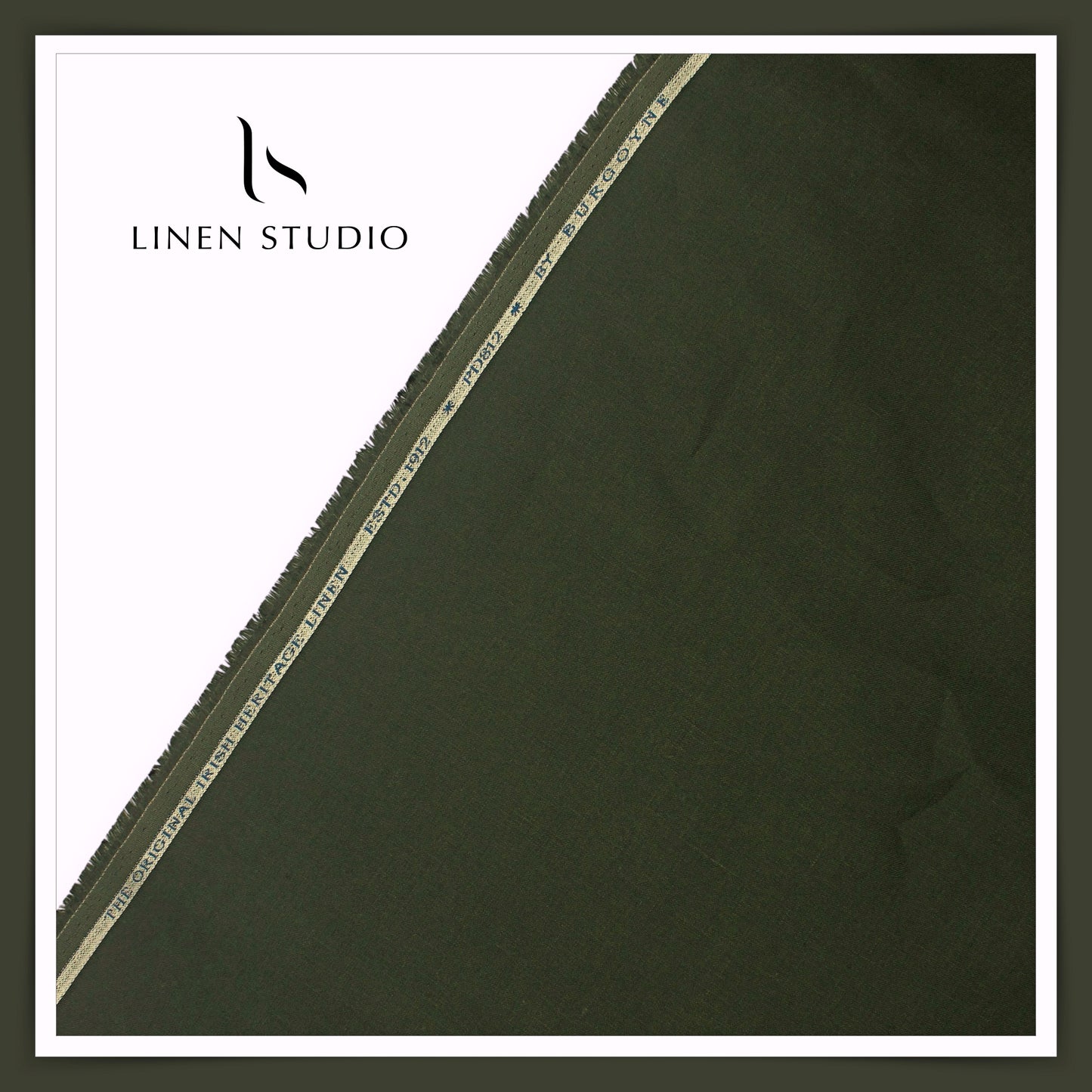 Burgoyne Premium Linen Suiting - Dark Green (Summer Collection)