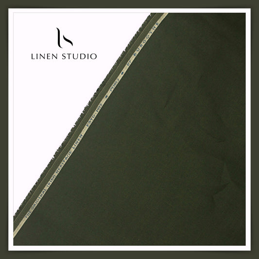 Burgoyne Premium Linen Suiting - Dark Green (Summer Collection)