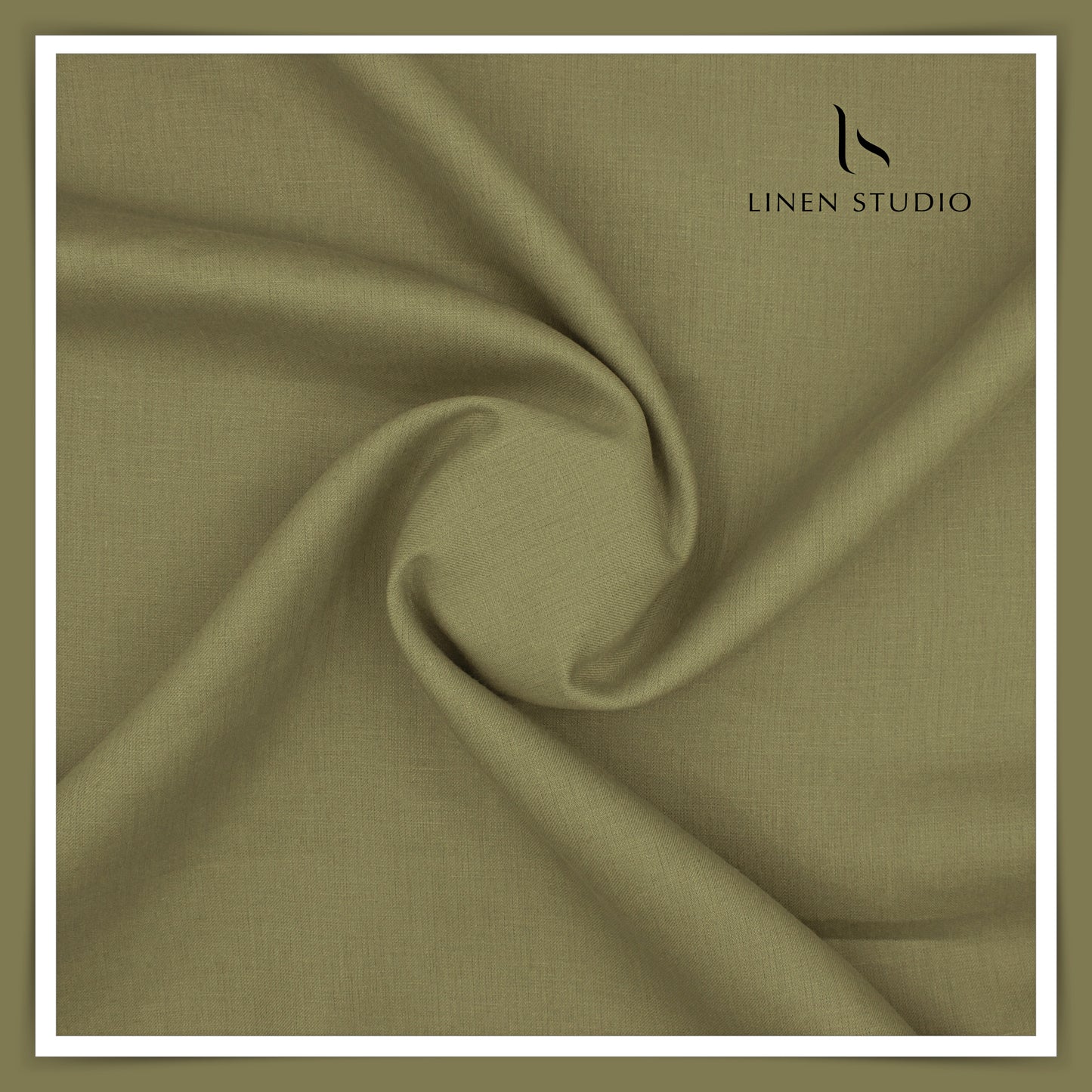 Burgoyne Premium Linen Suiting - Olive Haze (Summer Collection)