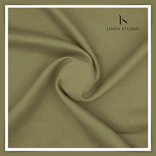 Burgoyne Premium Linen Suiting - Olive Haze (Summer Collection)