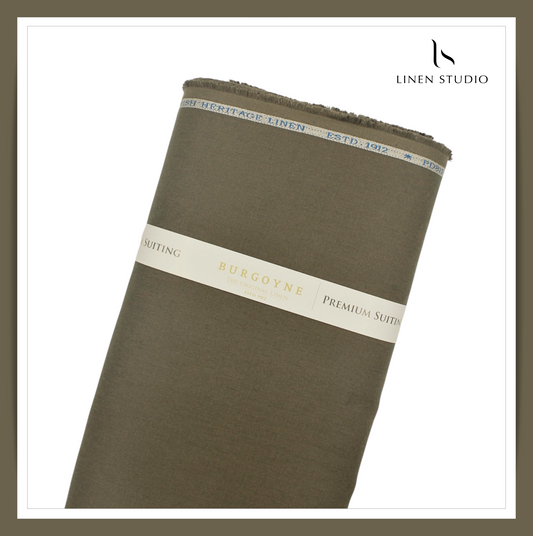 40 Lea Premium Linen Suiting by Burgoyne - Congo Green (NEW)