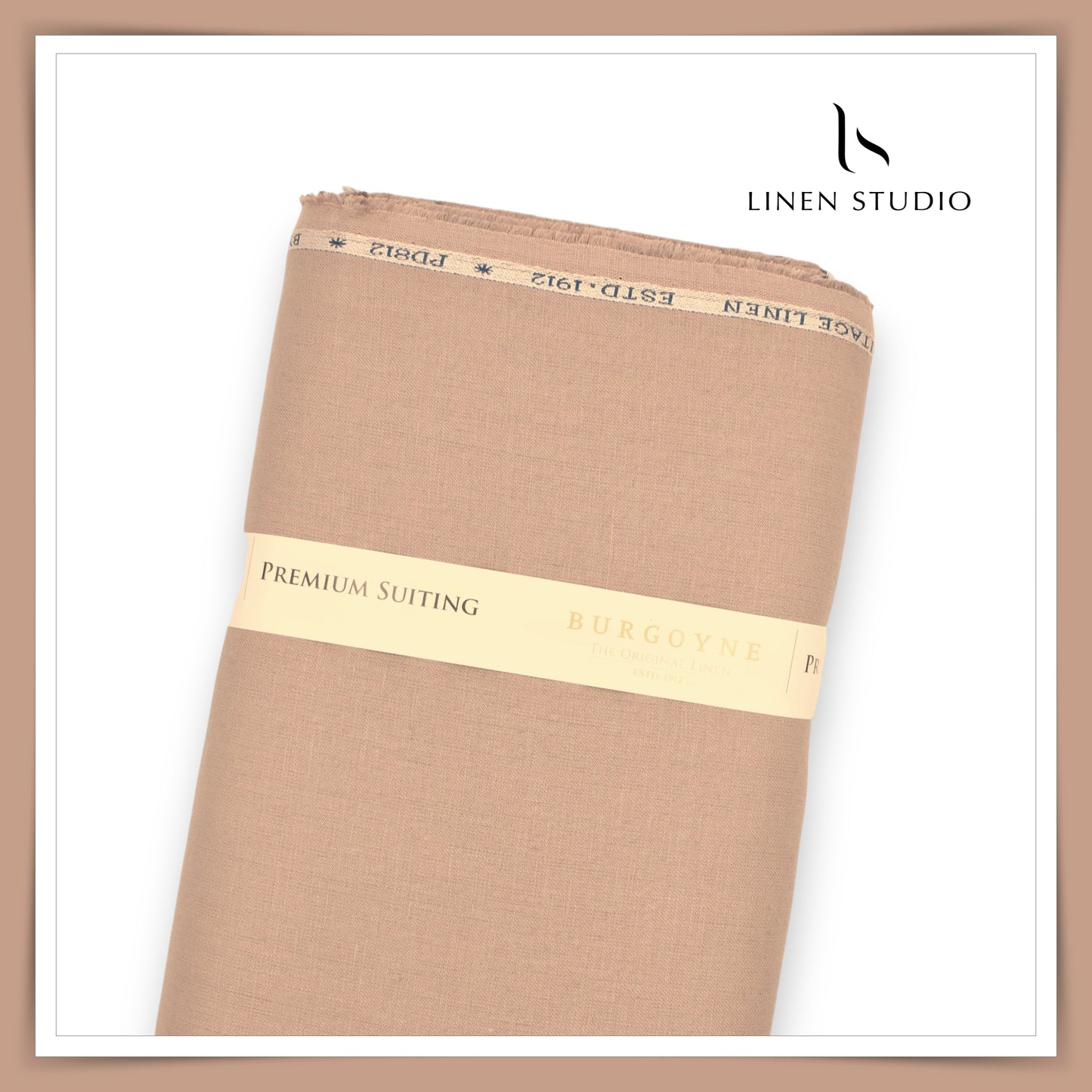Burgoyne Premium Linen Suiting - Pale Taupe (Summer Collection)
