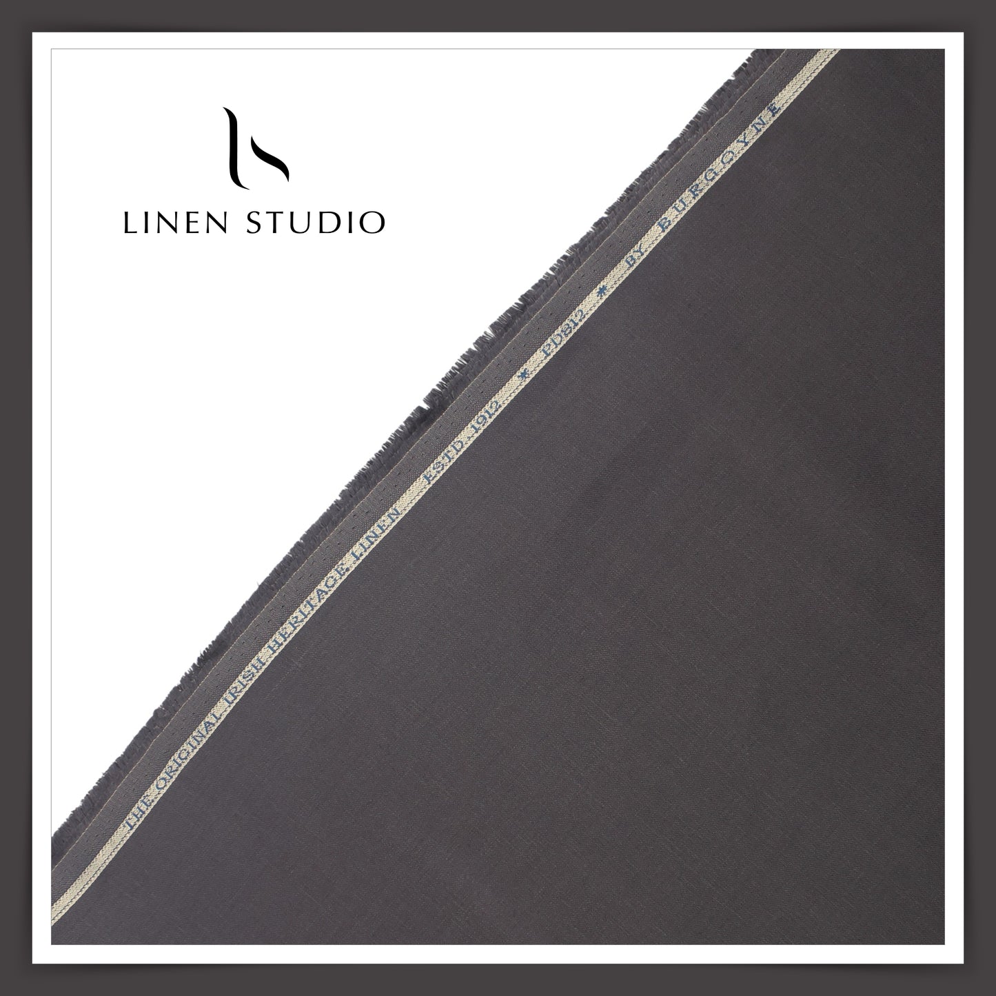 Burgoyne Premium Linen Suiting - Charcoal Grey (Summer Collection)