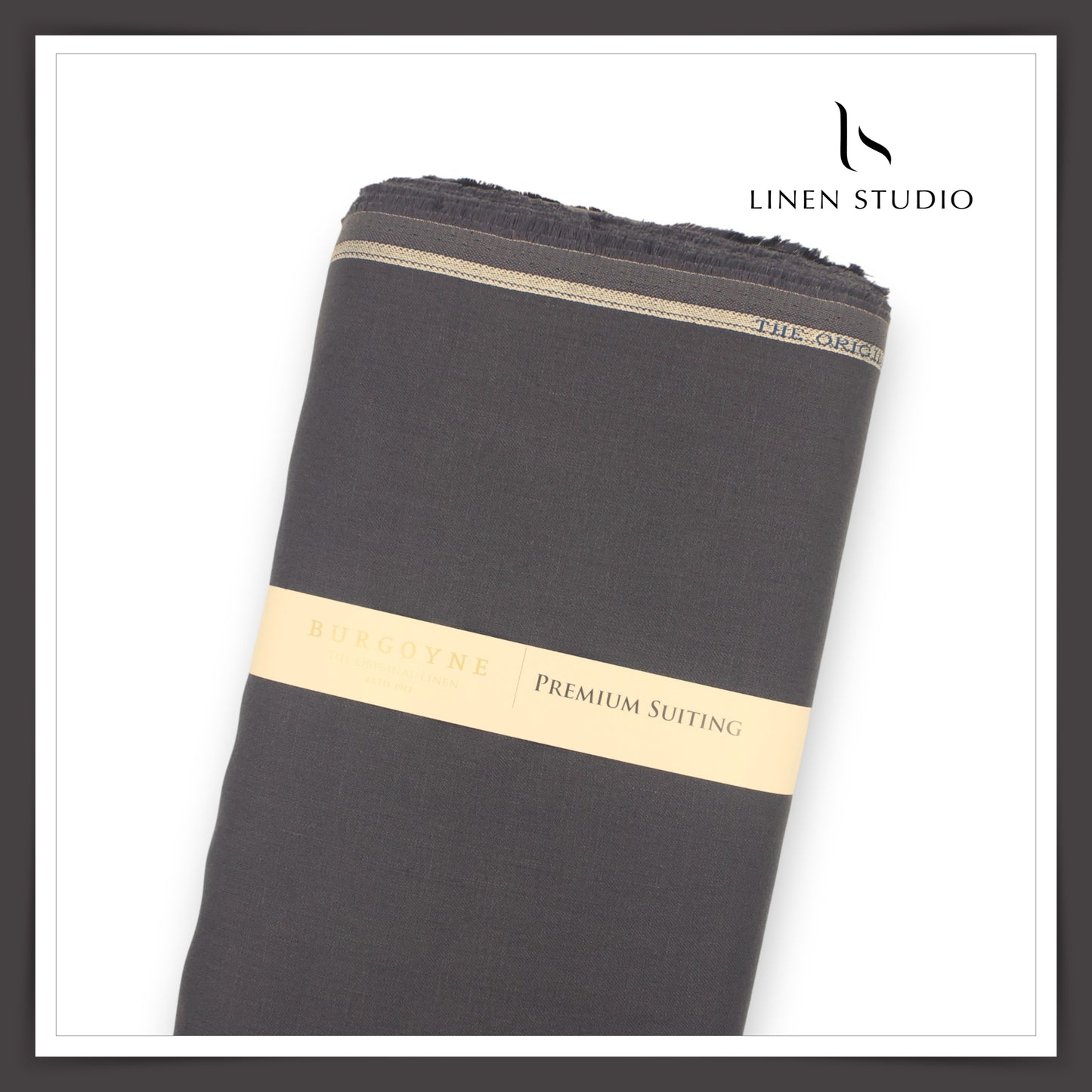 Burgoyne Premium Linen Suiting - Charcoal Grey (Summer Collection)