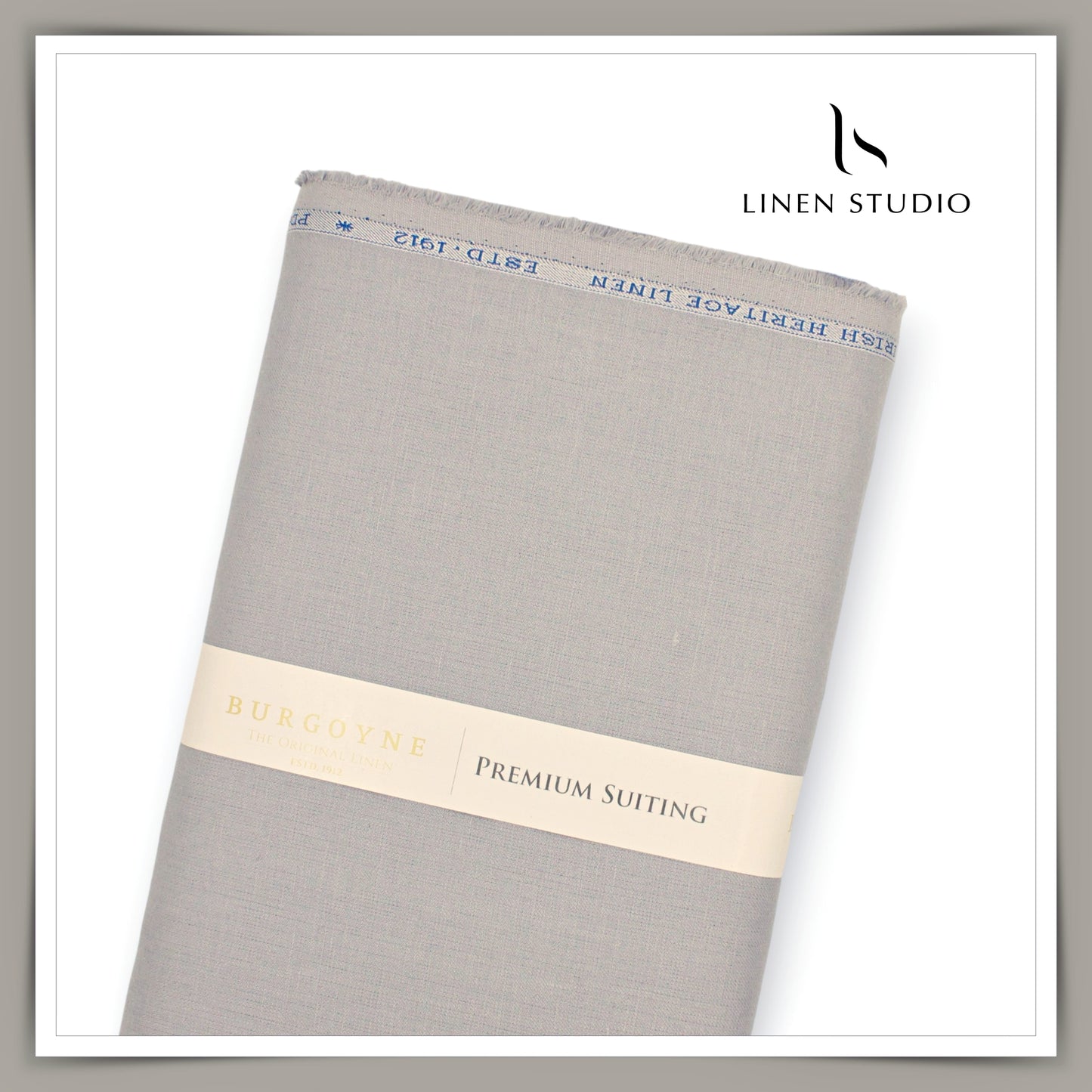 Burgoyne Premium Linen Suiting - Cloud Grey (Summer Collection)