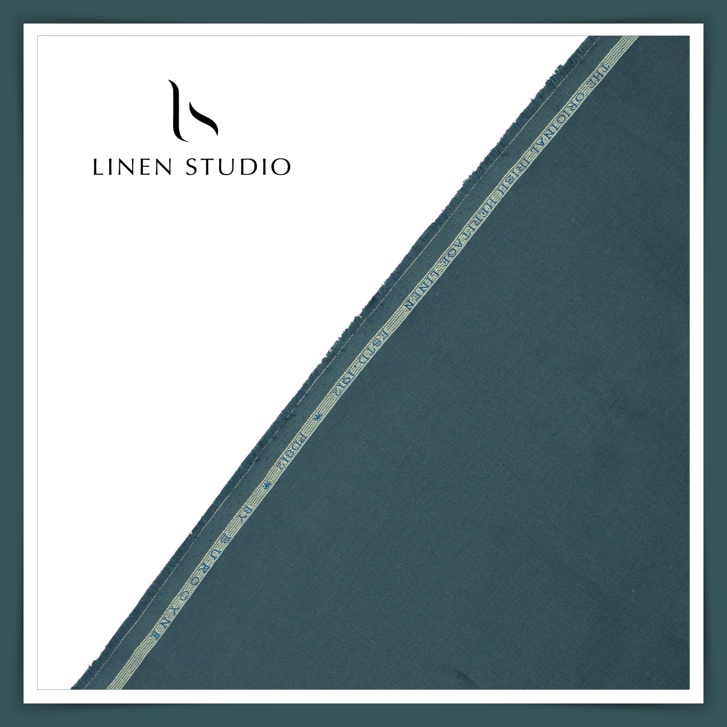 Burgoyne Premium Linen Suiting - Mineral Green (Summer Collection)