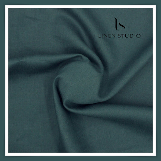 Burgoyne Premium Linen Suiting - Mineral Green (Summer Collection)