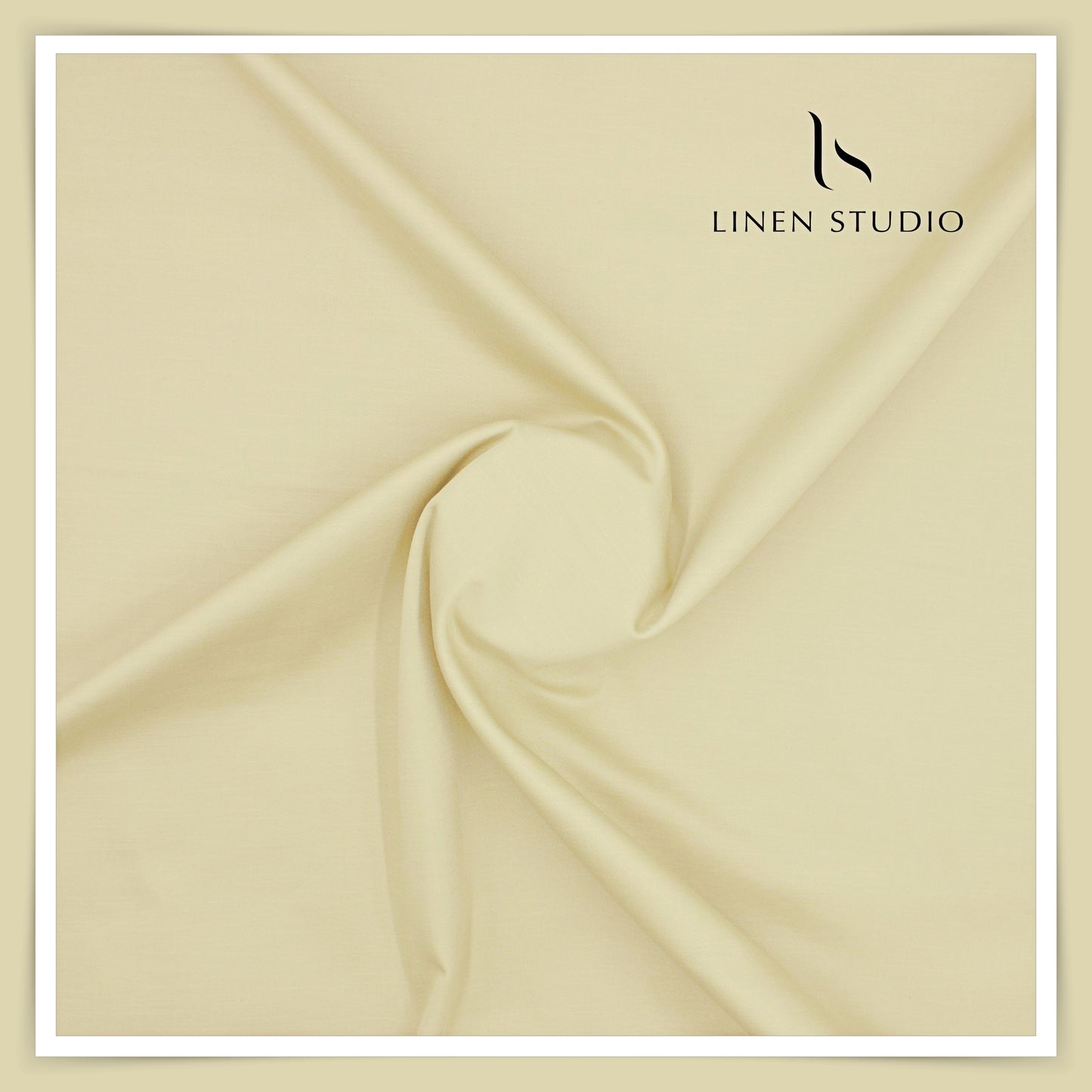 Slub Satin Stretch Cotton Suiting by Burgoyne Ireland - Desert Sand