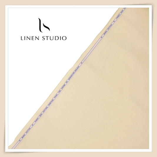 100% Giza Cotton Shirting by Burgoyne Ireland - Ivory Cream (NEW)