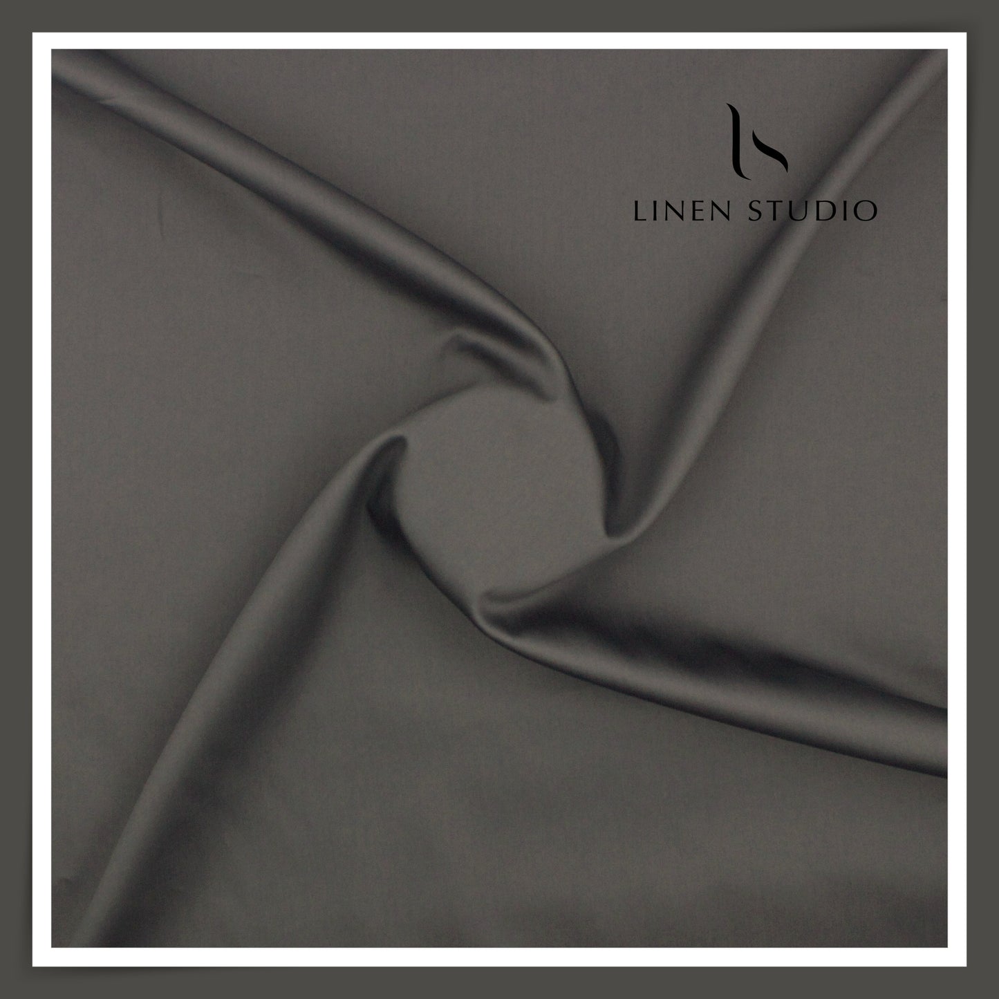 100% Giza Cotton Shirting by Burgoyne Ireland - Carbon Grey (NEW)