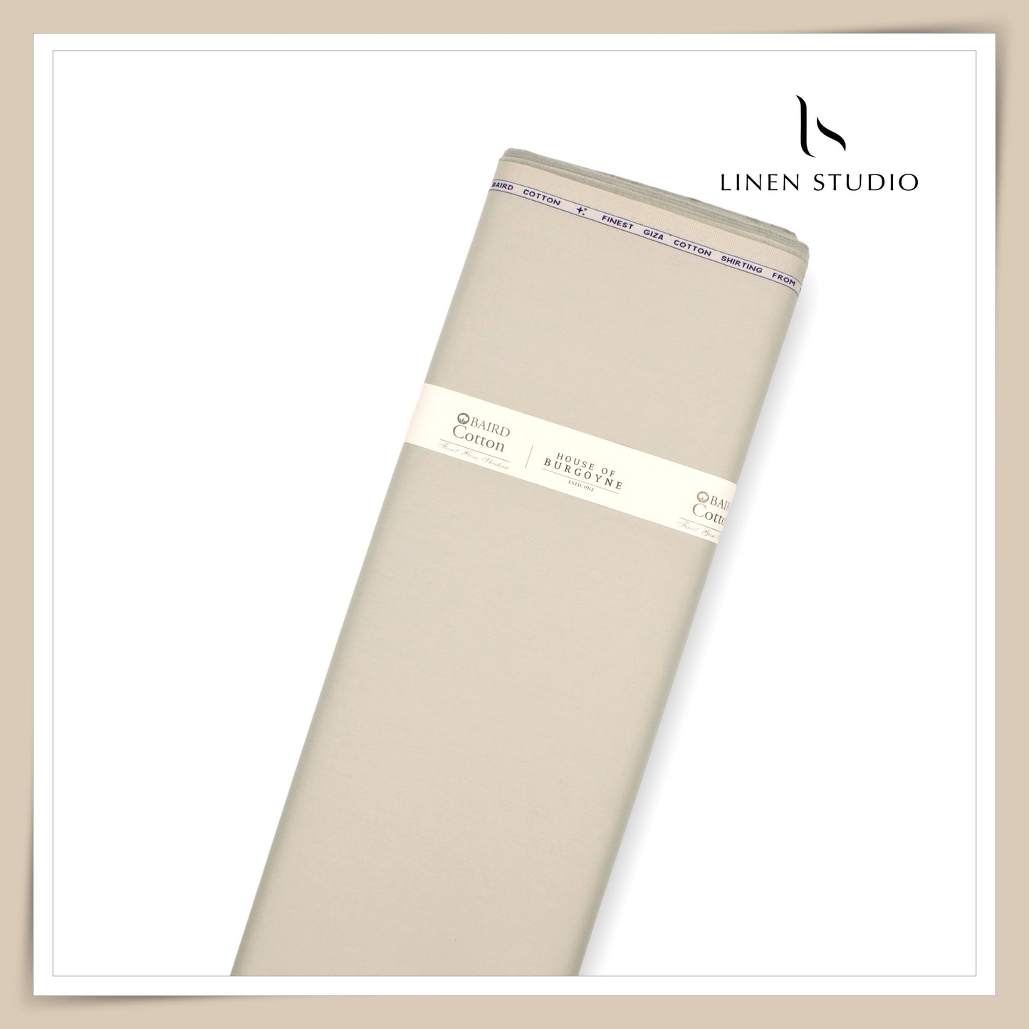 100% Giza Cotton Shirting by Burgoyne Ireland - Dusty Grey (NEW)