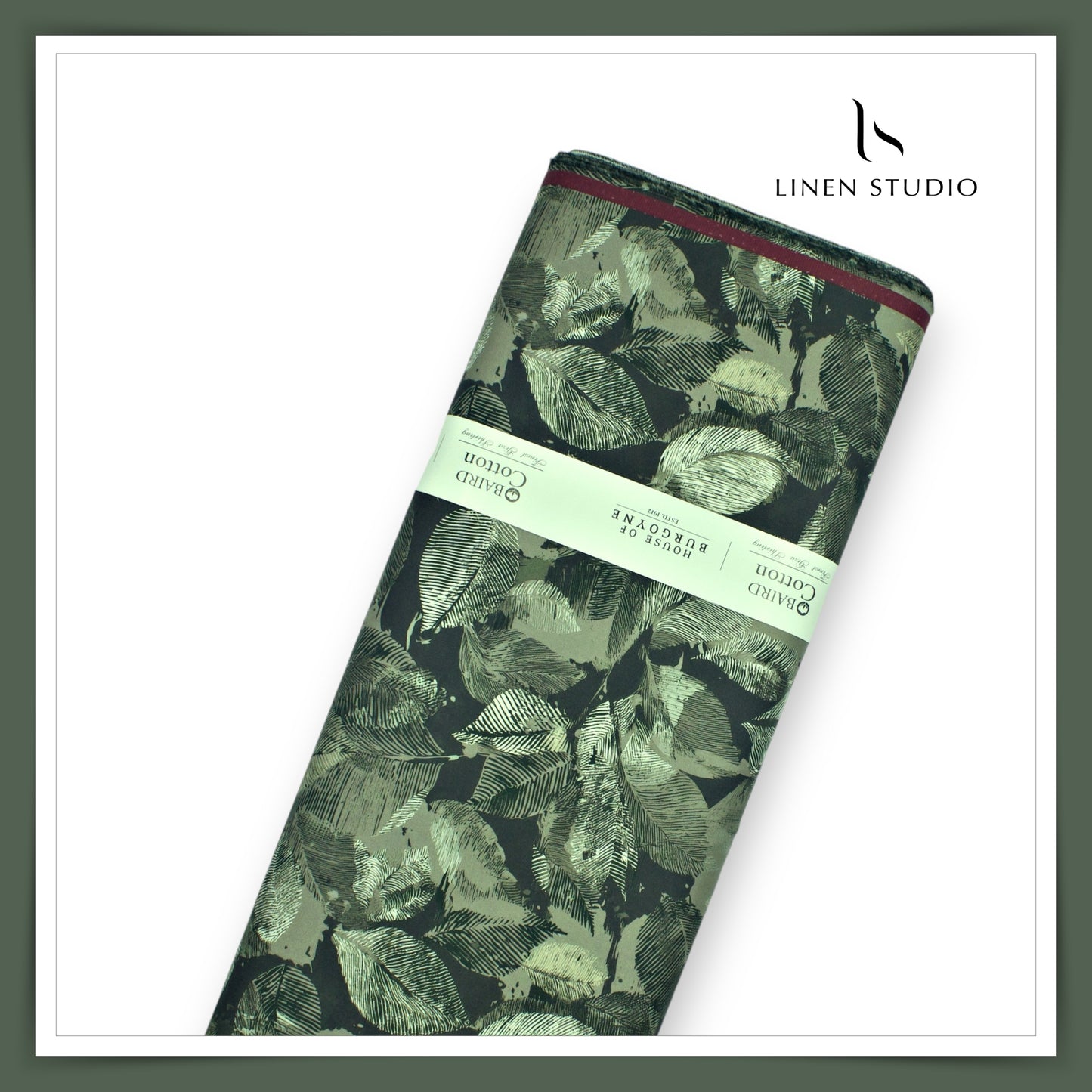 100% Giza Cotton Digital Printed by Burgoyne Ireland - Shades of Green (NEW)