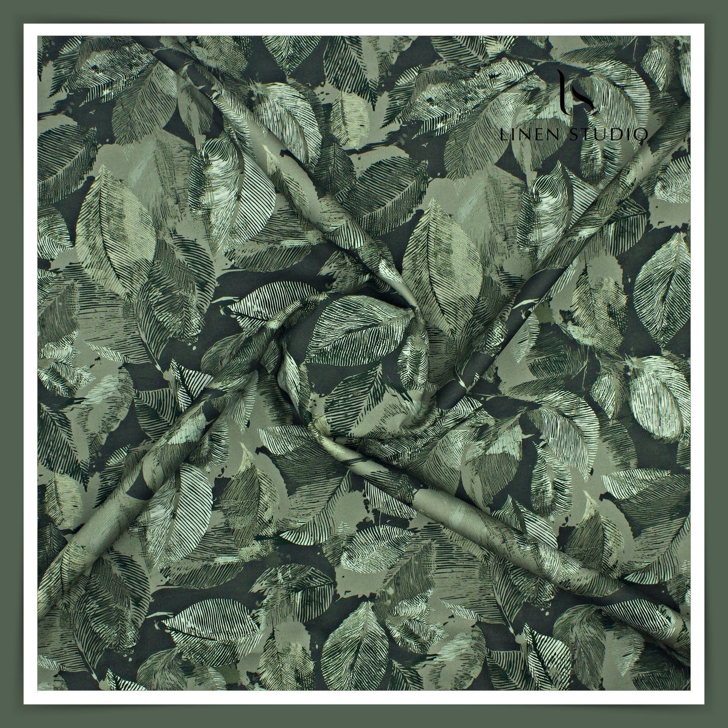 100% Giza Cotton Digital Printed by Burgoyne Ireland - Shades of Green (NEW)