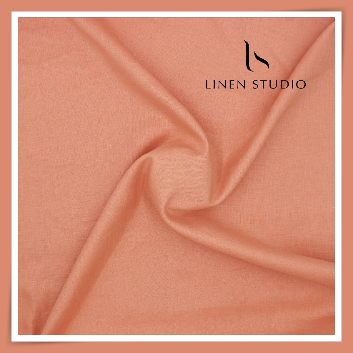 Burgoyne Premium Linen 70 Lea Shirting - Dark Salmon (NEW)