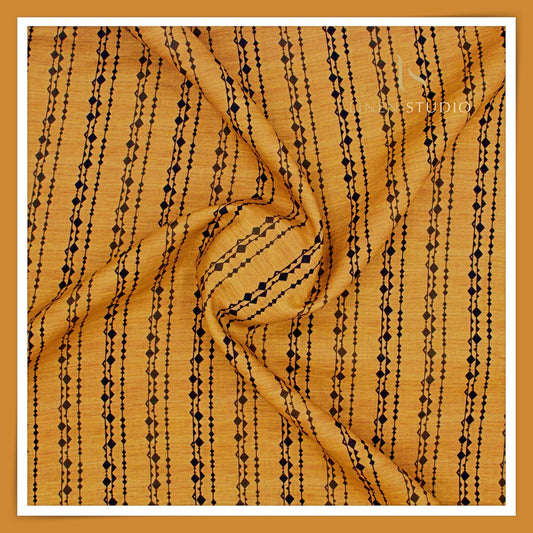 Burgoyne 70 Lea Premium Linen Digital Printed Shirting - Tahiti Gold (NEW)