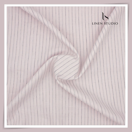 70 Lea Luxury Shirting by Burgoyne - Light Pink Stripes (NEW)