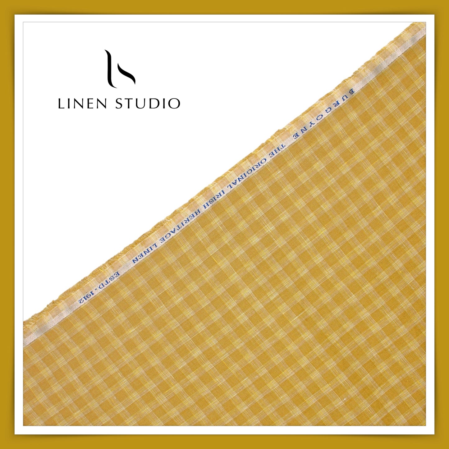 70 Lea Luxury Shirting by Burgoyne - Ginger Gold Checks (NEW)