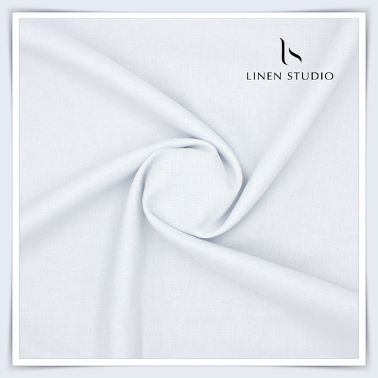 Burgoyne 70 Lea Exclusive Linen Shirting with FULL SILVER ZARI (Zoom In)