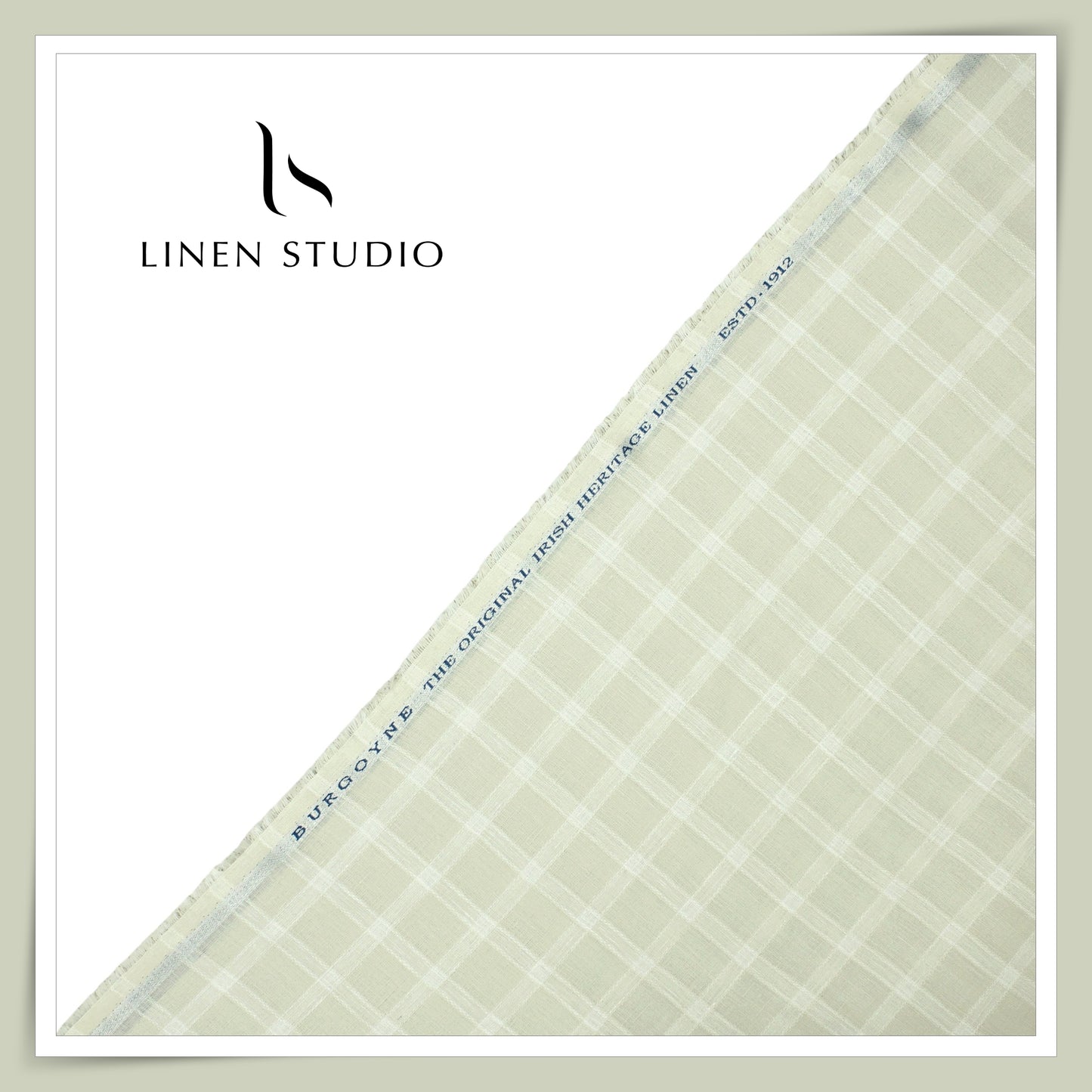 Burgoyne 60 Lea Pure Linen Shirting - Misty Moon Classic Checks (NEW)