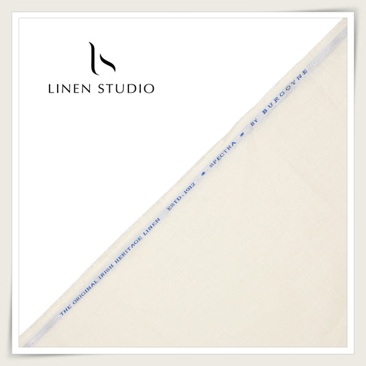 70 Lea Twill Textured Shirting by Burgoyne - Cream (Zoom In) (NEW) (Highest Selling)