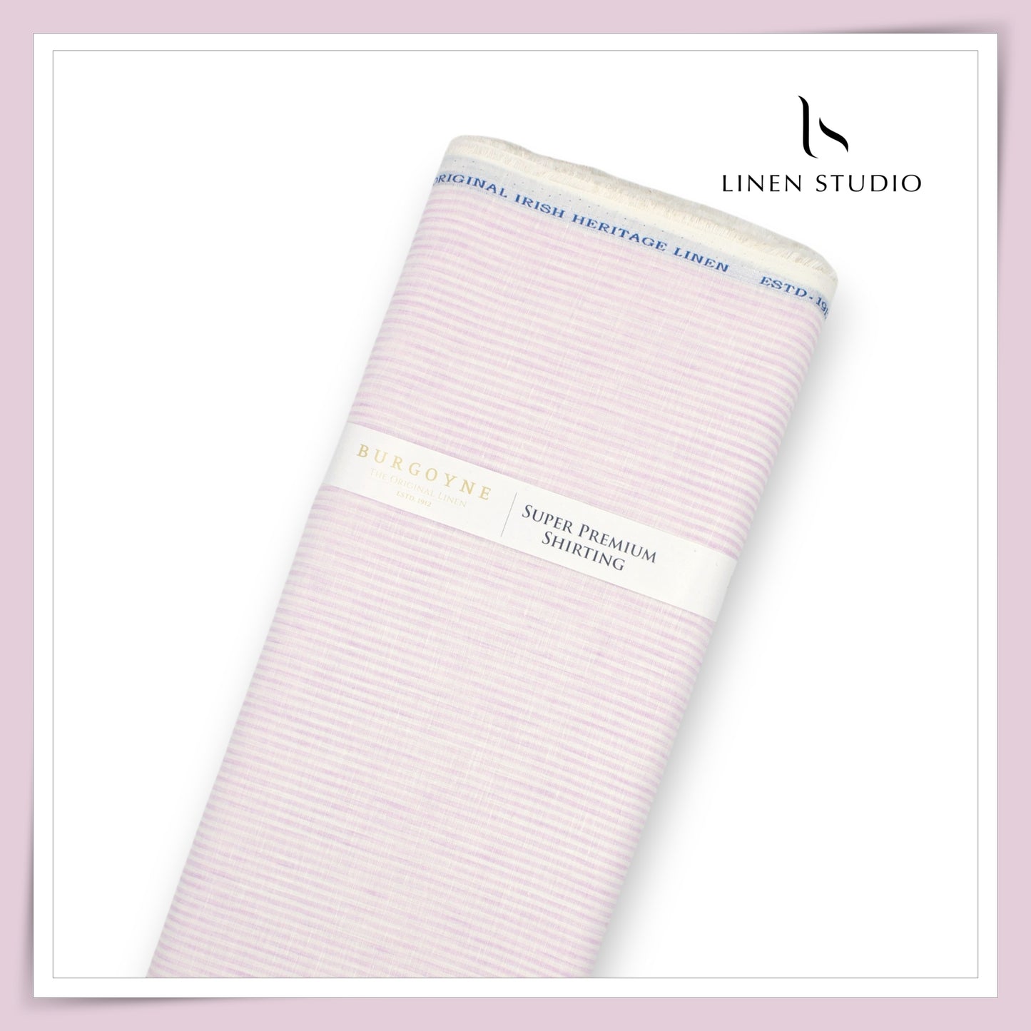 80 Lea Premium Shirting by Burgoyne - Classy Perfect Pink Stripes (NEW)