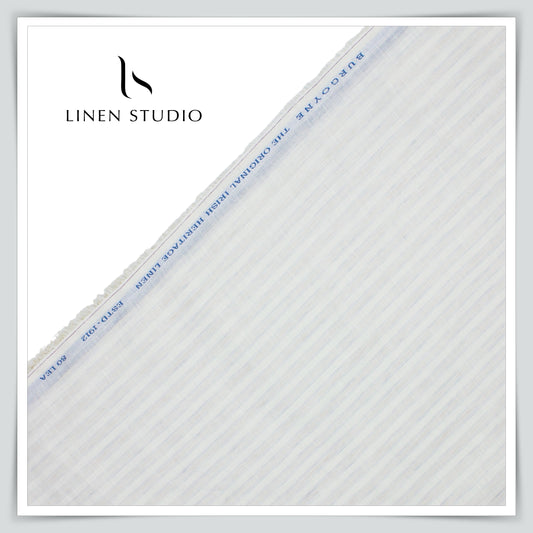 Burgoyne 80 Lea Luxury Shirting - Off White - Linen Studio