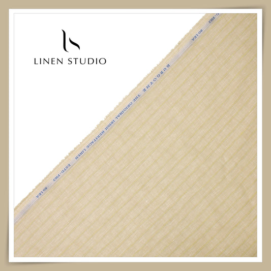 80 Lea Premium Shirting by Burgoyne - Vanilla Stripes (NEW)