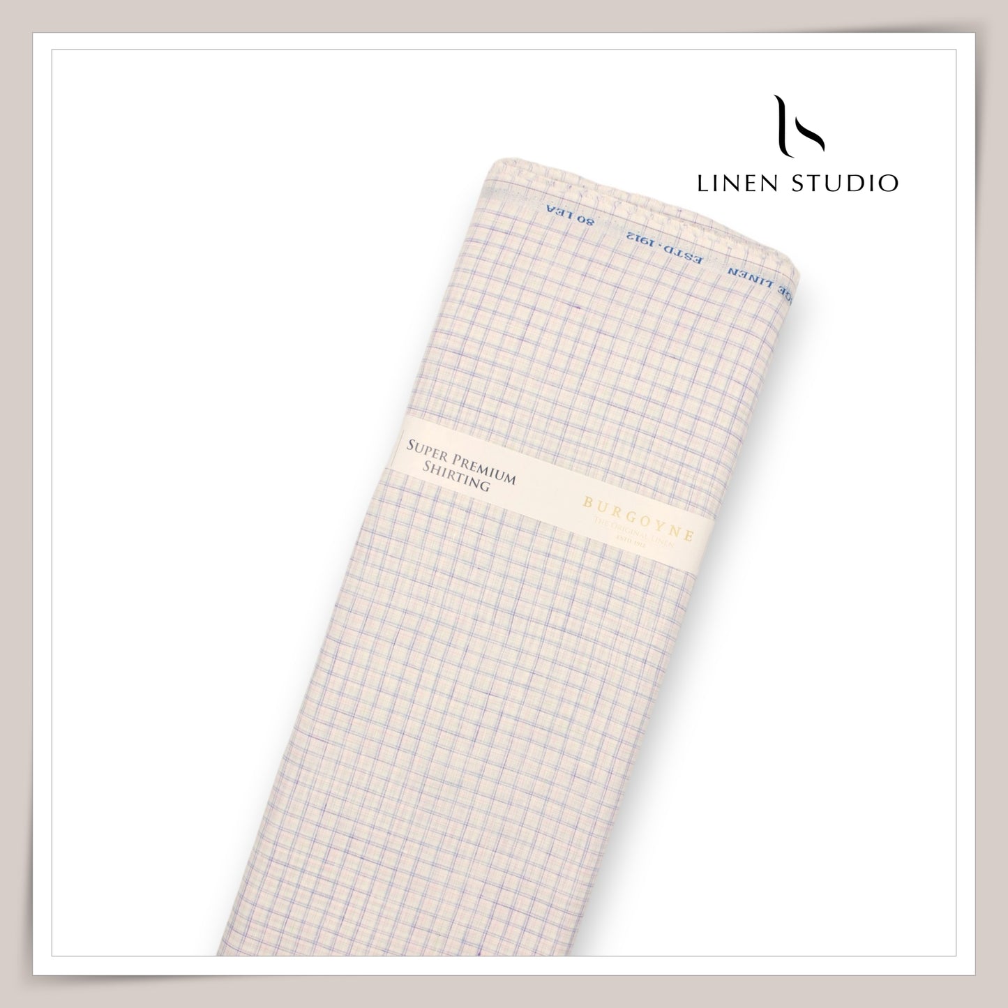 80 Lea Pure Linen Premium Shirting by Burgoyne - 13090/01 (NEW)