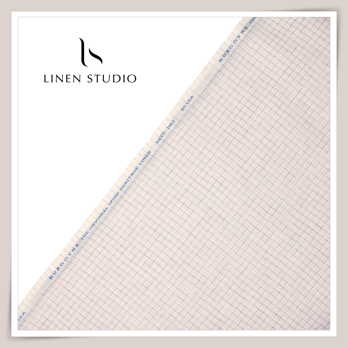 80 Lea Pure Linen Premium Shirting by Burgoyne - 13090/01 (NEW)