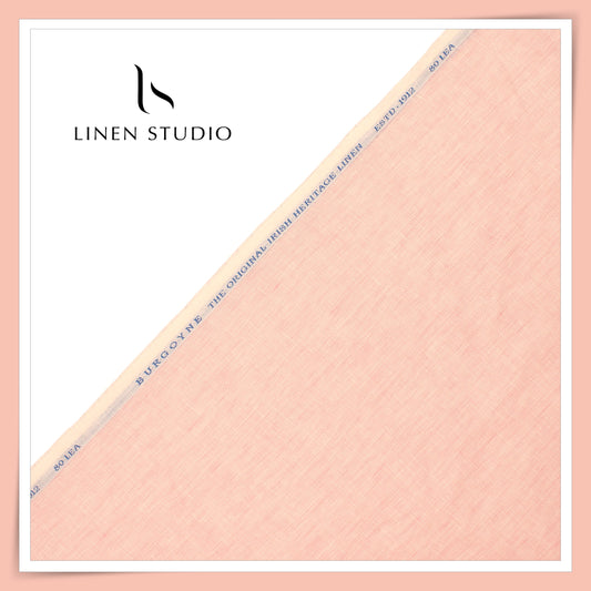 80 Lea Premium Shirting by Burgoyne - Melon Thin Stripes (NEW)