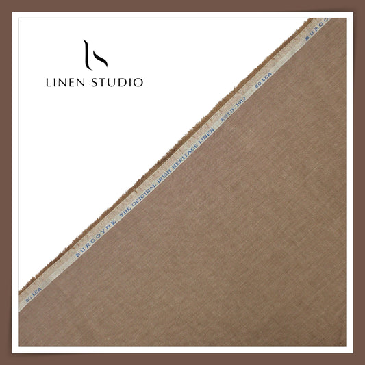 80 Lea Premium Shirting by Burgoyne - Dusty Roman Brown (NEW)