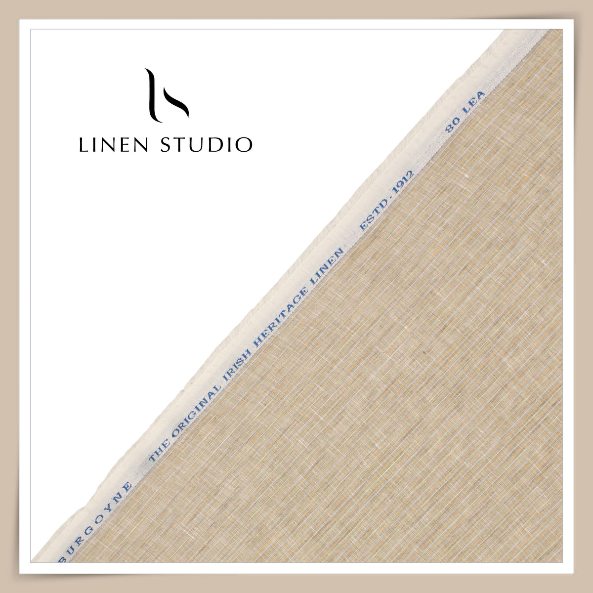 80 Lea Pure Linen Premium Shirting by Burgoyne - Beautiful Sober Stripes (NEW)