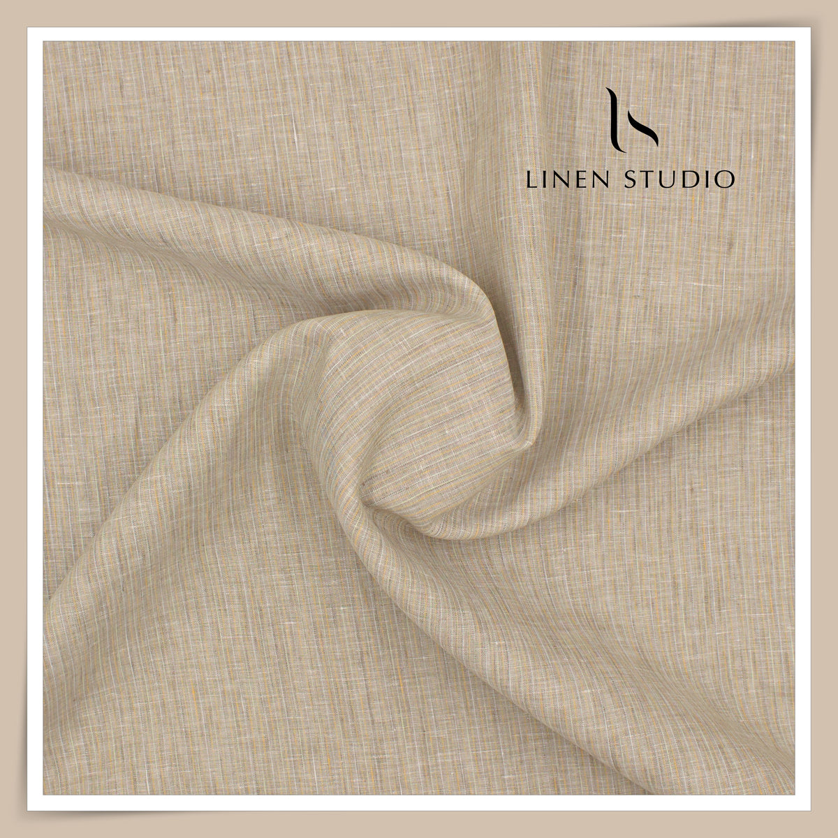 80 Lea Pure Linen Premium Shirting by Burgoyne - Beautiful Sober Stripes (NEW)