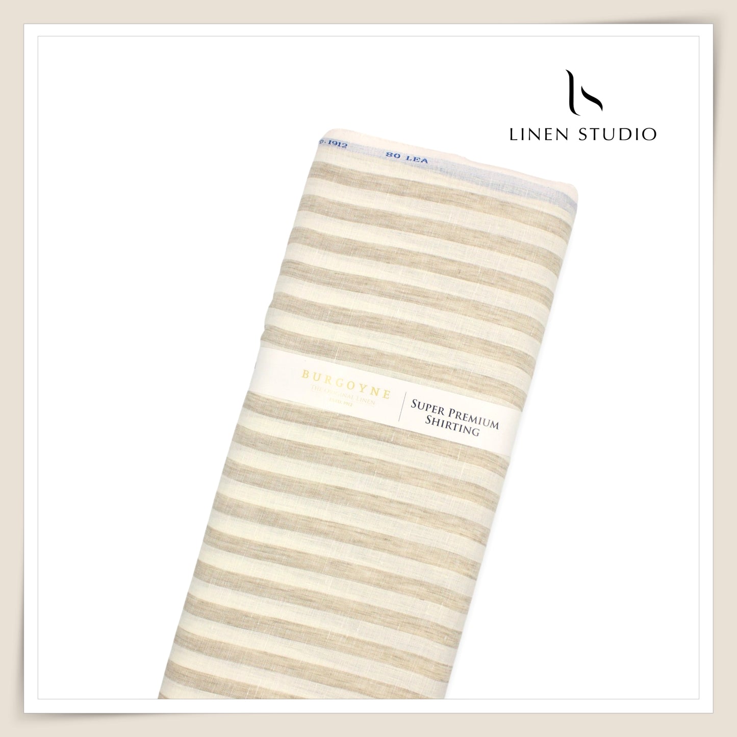 80 Lea Pure Linen Premium Shirting by Burgoyne - 14115/04 (Zoom In) (NEW)