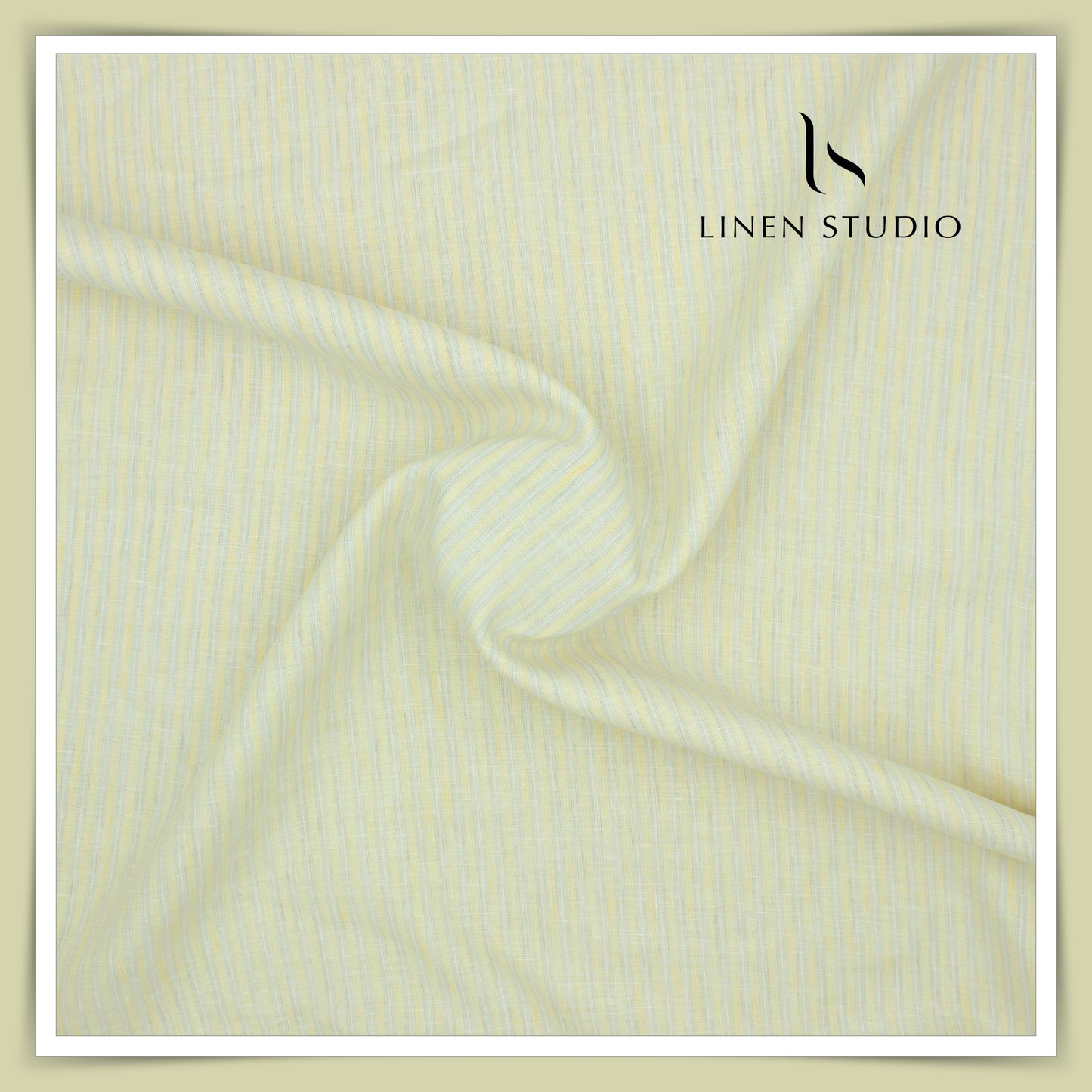 80 Lea Premium Shirting by Burgoyne - Lemon Yellow Stripes (NEW)