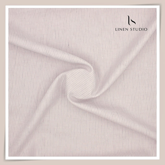 80 Lea Premium Shirting by Burgoyne - Pastel Pink Stripes (NEW)