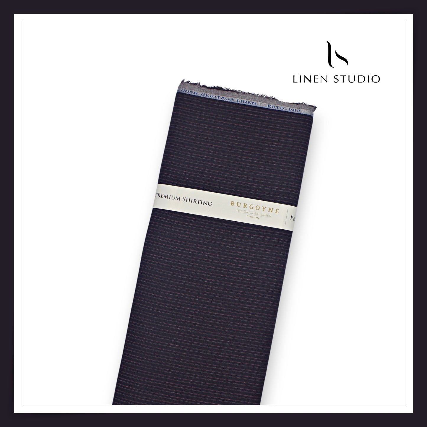 80 Lea Premium Shirting by Burgoyne - Thunder Blue Stripes (NEW)