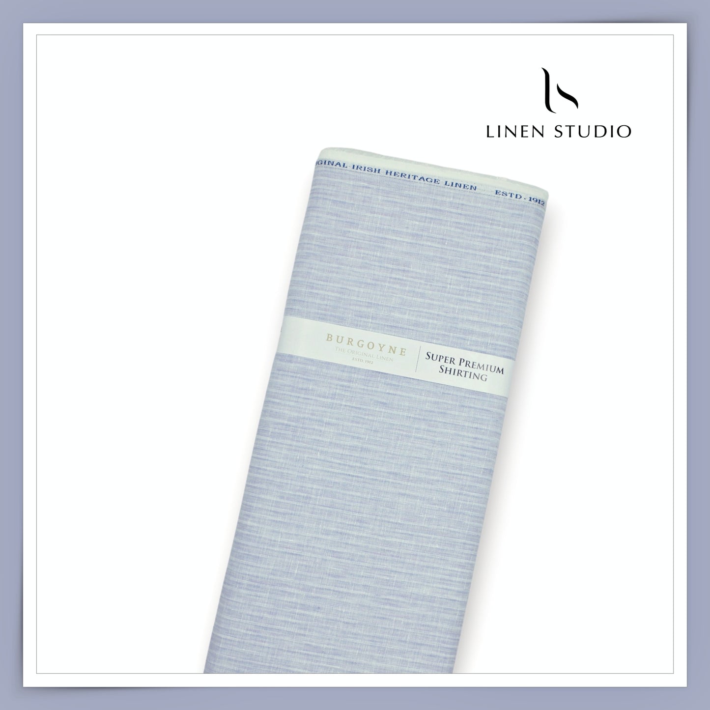 80 Lea Premium Shirting by Burgoyne - Purply Blue Stripes (NEW)