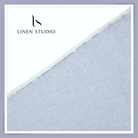 80 Lea Premium Shirting by Burgoyne - Purply Blue Stripes (NEW)