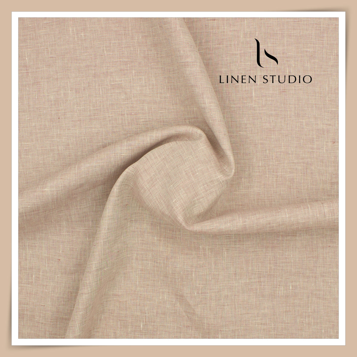 Burgoyne Premium Linen 70 Lea Textured Plain Shirting - Desert Sand (NEW)