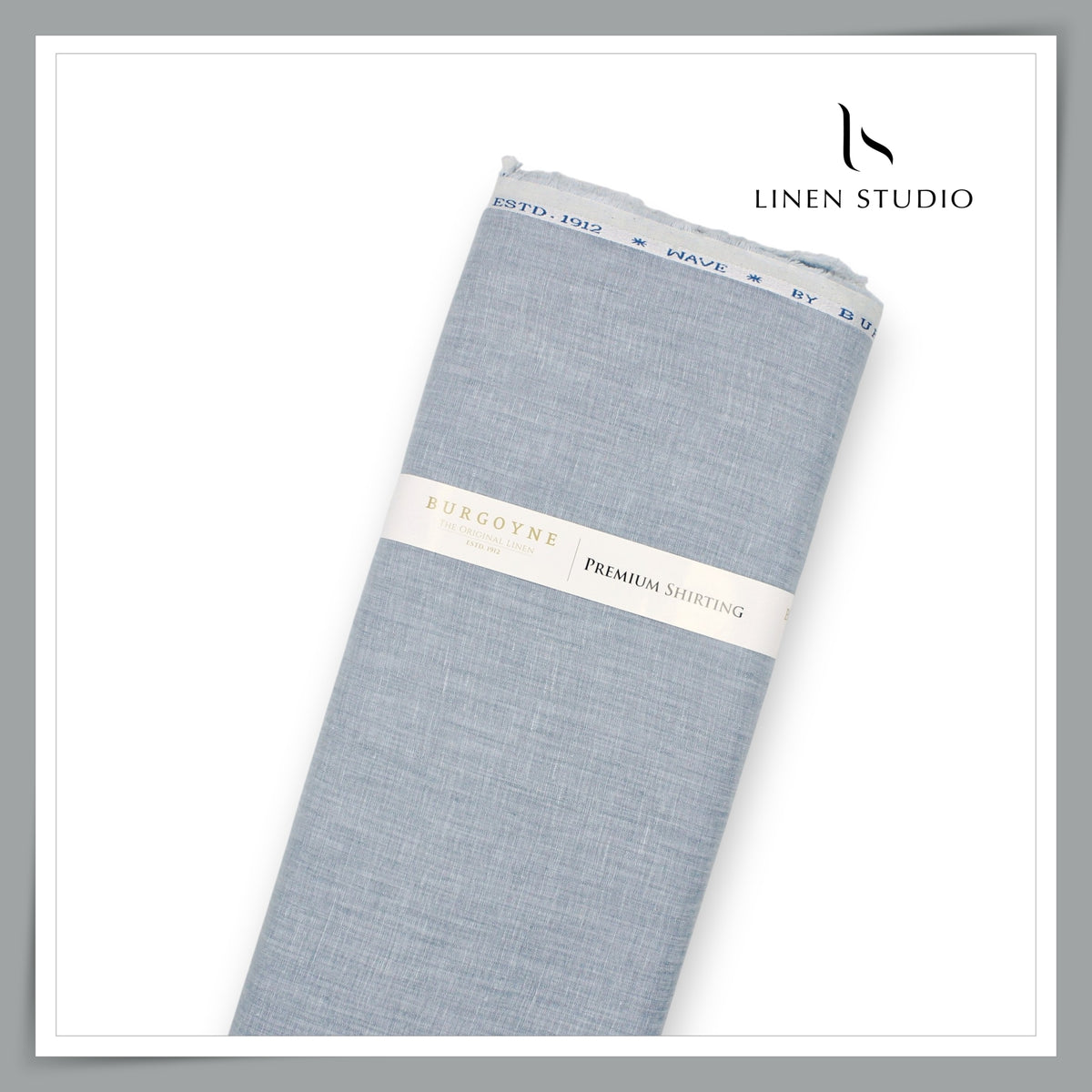 Burgoyne 70 Lea Linen Two Tone Shirting WAVE - Blueish Grey(NEW)