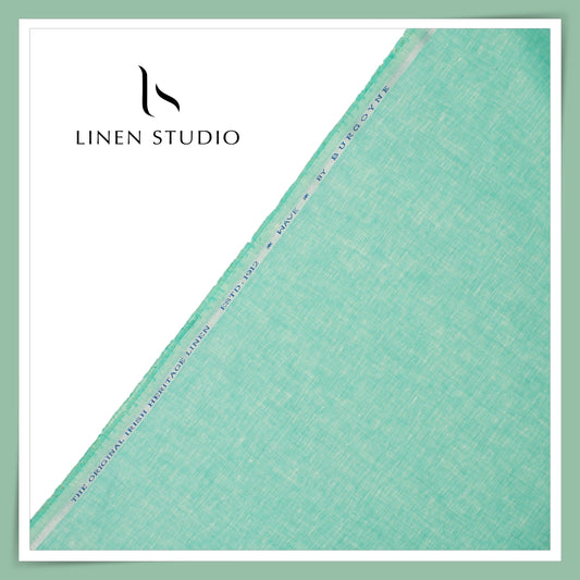 Burgoyne 70 Lea Linen Two Tone Shirting WAVE - Seafoam (NEW)