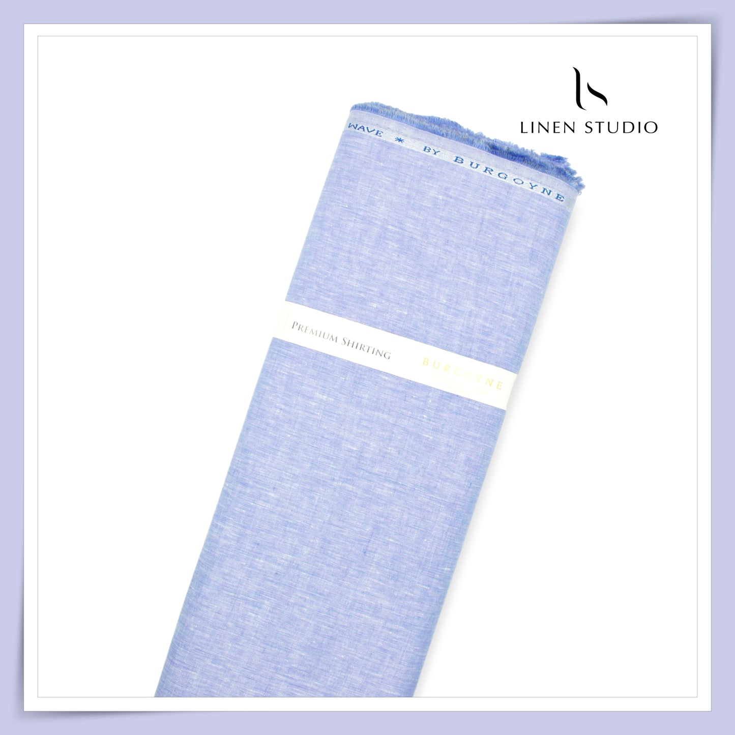 Burgoyne 70 Lea Linen Two Tone Shirting - Haze Blue (NEW) (Limited Stock)