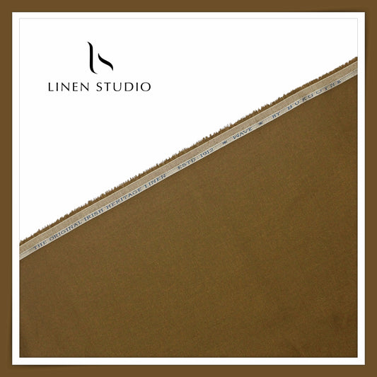 Burgoyne Premium Linen 70 Lea Shirting - Rusty Brown (Fastest Selling)