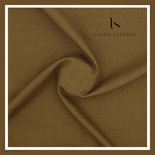 Burgoyne Premium Linen 70 Lea Shirting - Rusty Brown (Fastest Selling)