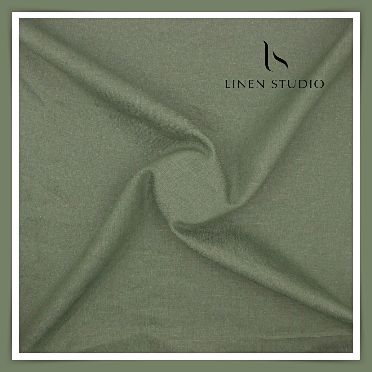 40 Lea Twill Premium Linen Suiting by Burgoyne - Limed Cactus Green (NEW)