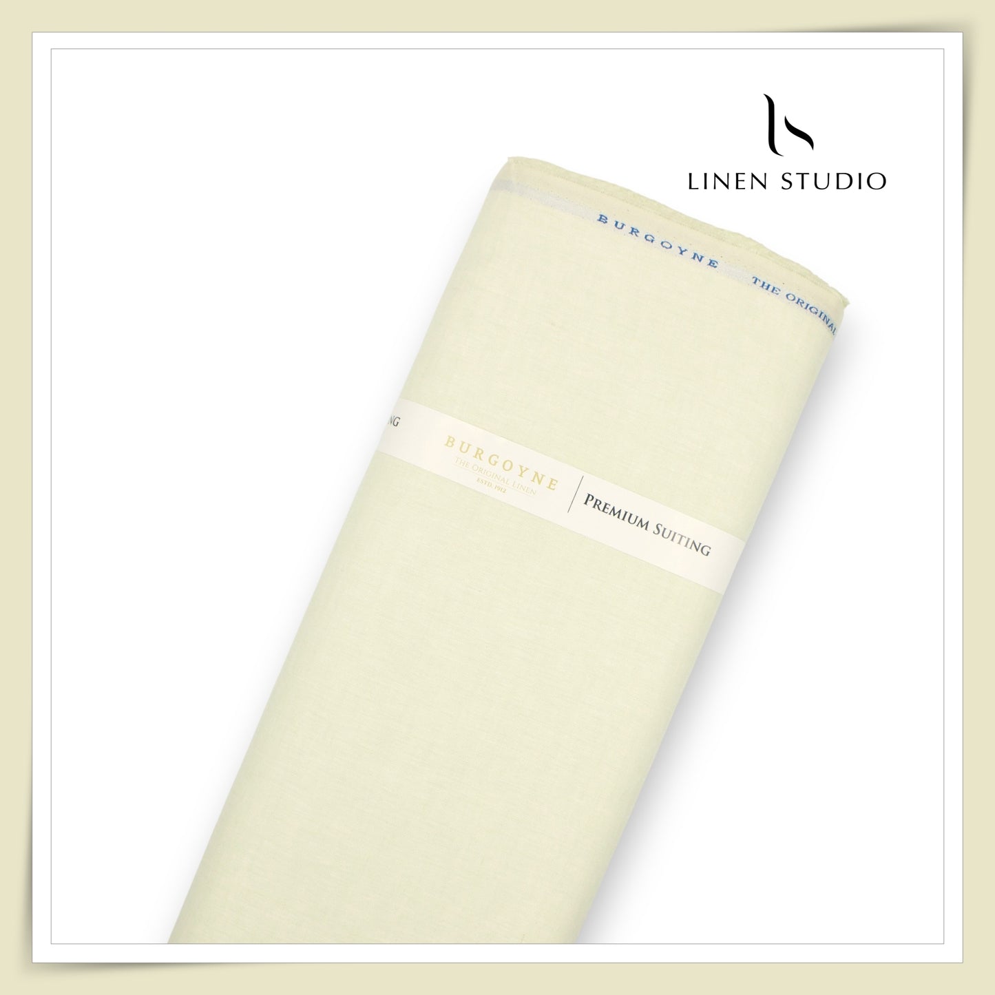 Burgoyne Pure Linen 60 Lea Twill Premium Suiting - Light Yellow (NEW)